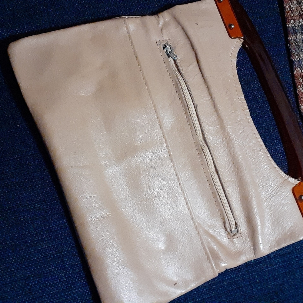 Vintage leather clutch purse - Picture 2 of 7